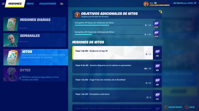 fortnite temporada 4 hitos desafios misiones tarjeta perforada