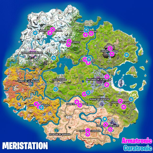 fortnite temporada 4 maquinas expendedoras armatronic curatronic ubicaciones donde estan para que sirven