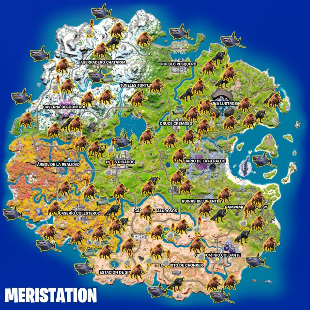 fortnite temporada 4 desafios misiones semana 1 desafio mision caza animales salvajes diferentes