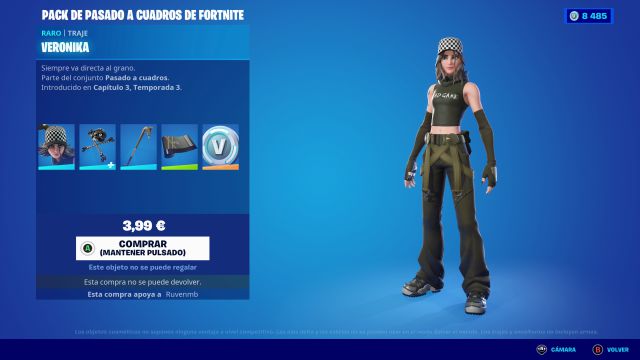 fortnite temporada 4 pack inicio pasado a cuadros nueva skin veronika