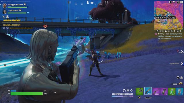 fortnite temporada 4 desafios misiones semana 2 desafio mision elimina oponentes mientras estas en estado cromado