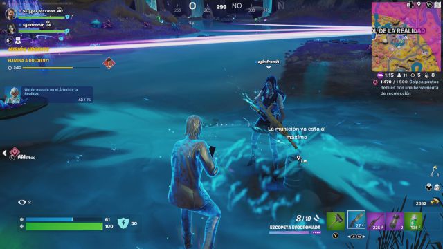 fortnite temporada 4 desafios misiones semana 2 desafio mision obten escudo en el arbol de la realidad
