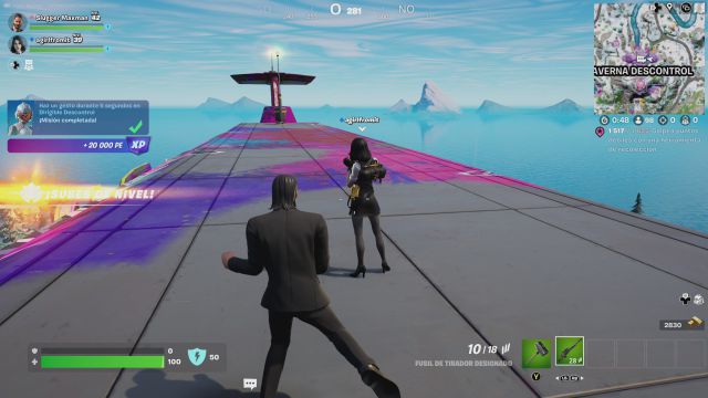 fortnite temporada 4 desafios misiones semana 2 desafio mision haz un gesto durante 5 segundos en dirigible descontrol