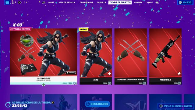 fortnite x23 x-23 xmen x men marvel skin como conseguirla