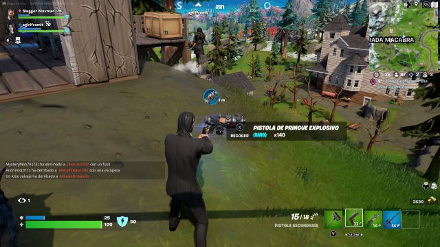 fortnite temporada 4 pistola de pringue explosivo plataforma de lanzamiento arrojadiza