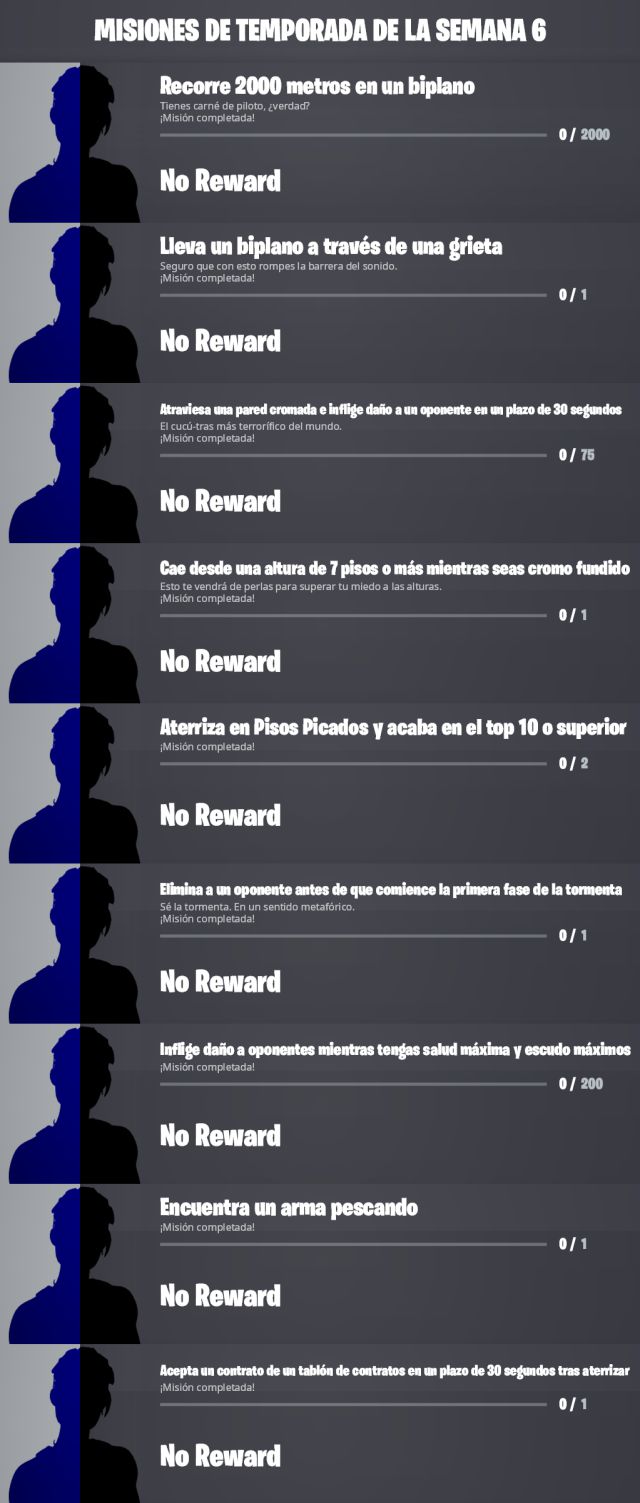 fortnite temporada 4 desafios misiones filtradas semana 6