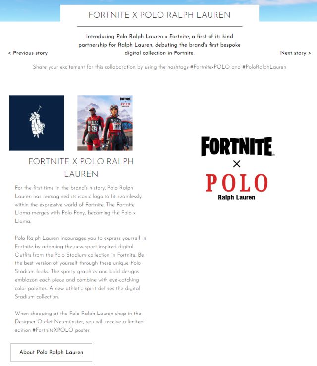 fortnite polo ralph lauren nuevas skins colaboracion