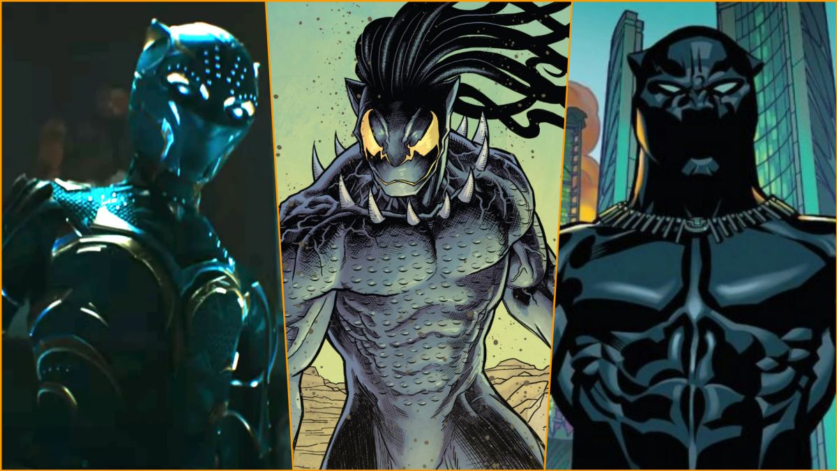 Todos los Black Phanters Marvel Comics Wakanda Forever Pantera Negra Marvel Superhéroes T'Challa S'yan Killmonger Avengers Jungle Action Comic