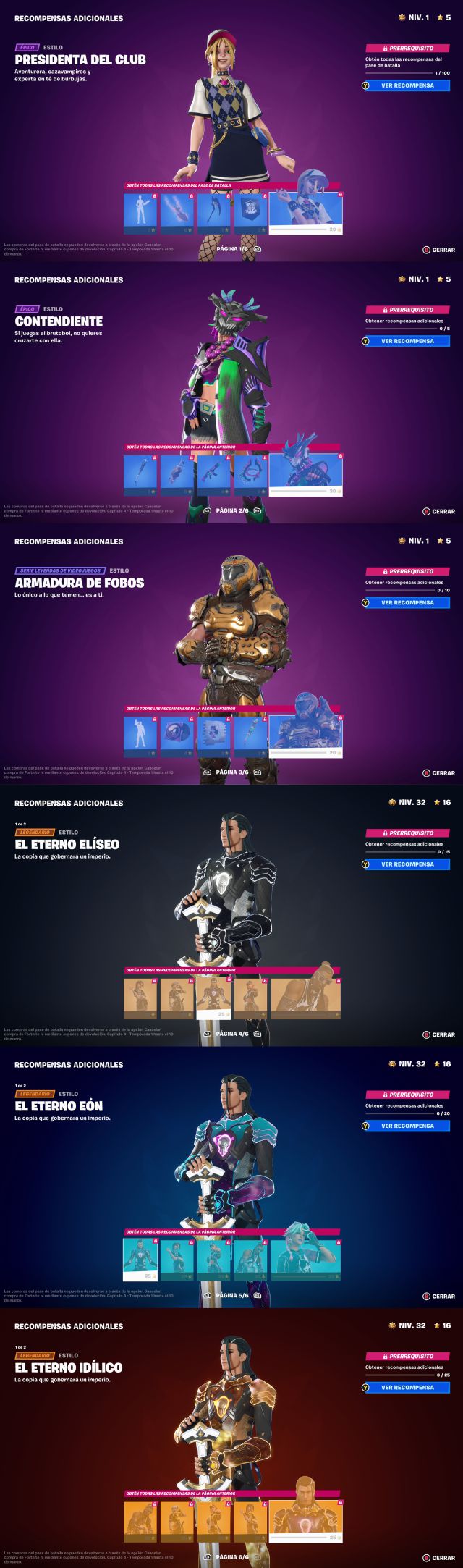 Fortnite Capítulo 4: Todas Las Recompensas Del Pase De Batalla