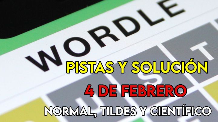 Solución Wordle 4 febrero normal tildes y científico Android iPad iPhone juegos gratis móviles