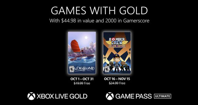 October 2022 free games on PS Plus, Xbox Live Gold, Amazon Prime Gaming and Google Stadia Pro