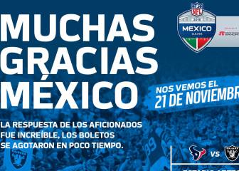 La NFL agradece a México por agotar boletos del MNF