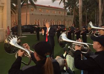 Trump, fan de los Patriots, se fue de su fiesta sin ver la remontada