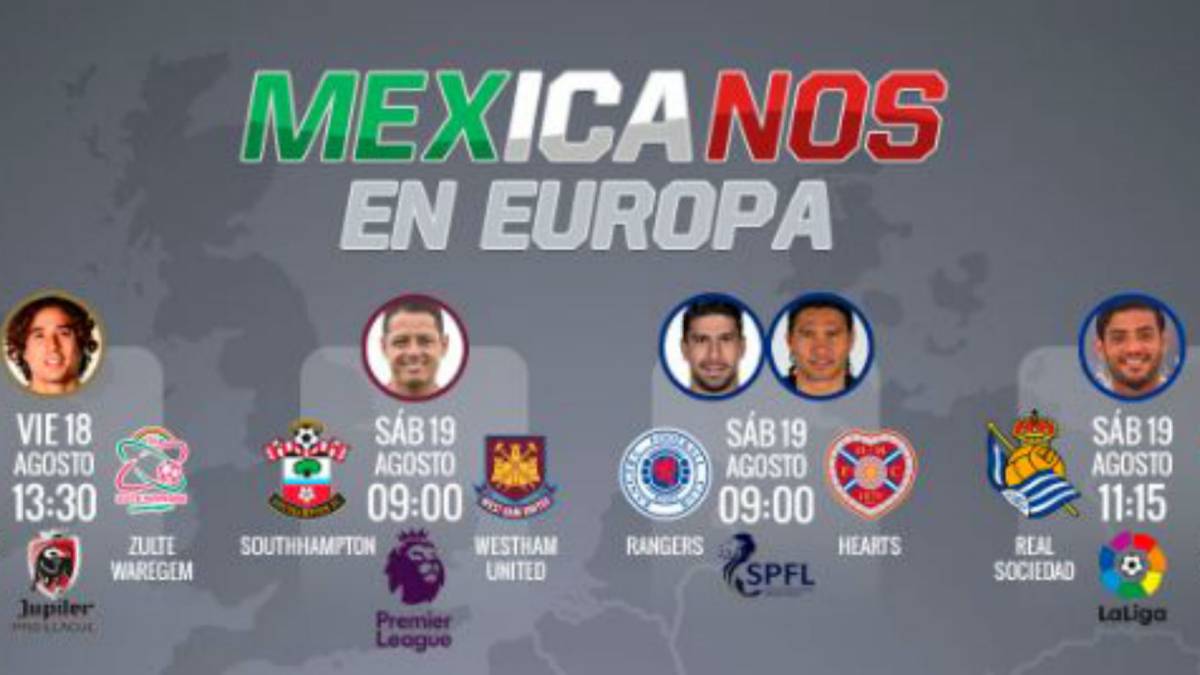 Actividad del fin de semana de los mexicanos en Europa AS México