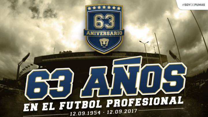 Pumas celebra 63 años en el fútbol profesional