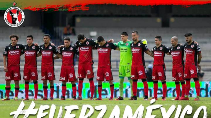 La Liga MX mostró su apoyo por el sismo en México