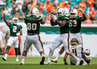 Nueve jugadores de los Hurricanes apuntan a la NFL