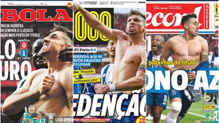 Héctor Herrera acaparó las portadas en Portugal