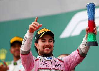 Los mejores momentos del podio de 'Checo' Pérez en Bakú