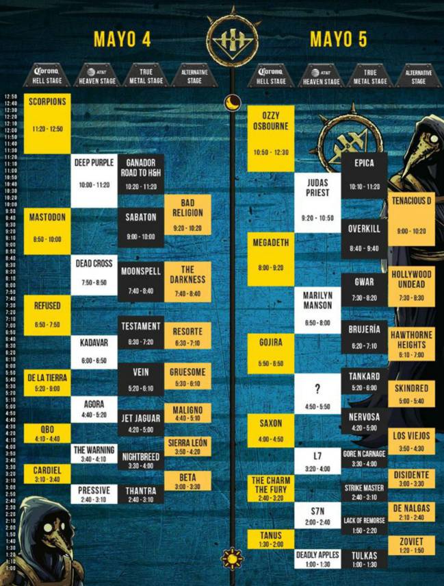 Hell and Heaven 2018 TV, horarios, cartel, bandas y artistas AS México Hell and Heaven 2018 TV, horarios, cartel, bandas y artistas AS México