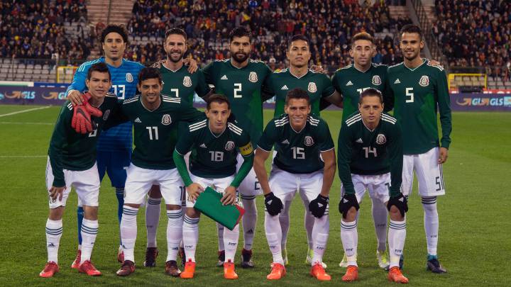 Foto previo al partido Amistoso Fecha FIFA Belgica vs México desde Estadio Rey Balduino en Bruselas Bélgica, en la foto: Selección de México.