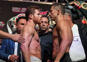 Las mejores imágenes del pesaje de la Canelo vs Golovkin