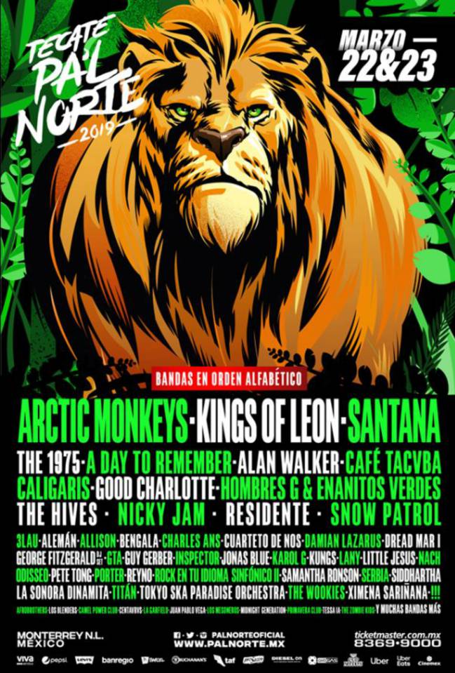 Arctic Monkeys Encabezaran El Festival Pal Norte 2019 As Mexico