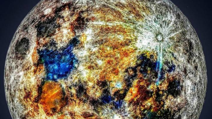 Astrofotógrafo revela los colores de la luna en una imagen