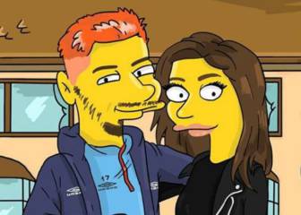 Chicharito y su novia fueron dibujados al estilo Simpson