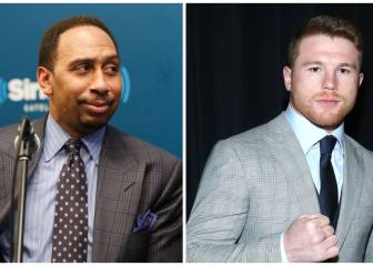 Canelo Álvarez le tira un par de ganchos a Stephen A. Smith
