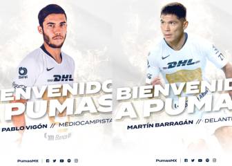Pumas oficializó los fichajes de Vigón y Barragán