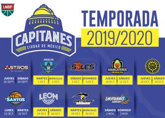 Así es el calendario de Capitanes para la temporada 2019/2020