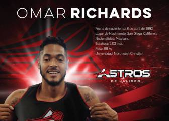 Astros de Jalisco presenta a Omar Richards como su refuerzo