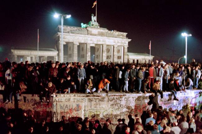 La caída del Muro de Berlín en 1989