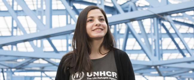 Yusra Mardini es embajadora de la ACNUR