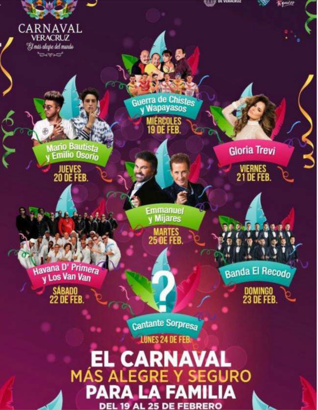 Fechas y eventos del Carnaval de Veracruz AS México