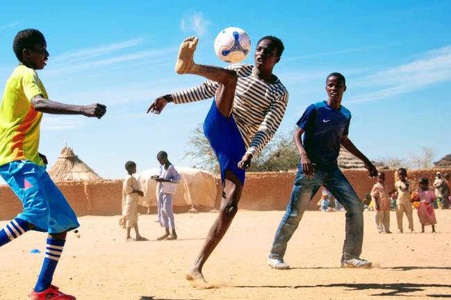 Fútbol en los campos de refugiados de Darfur