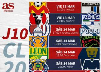 Fechas y horarios de la Jornada 10 de la Liga MX