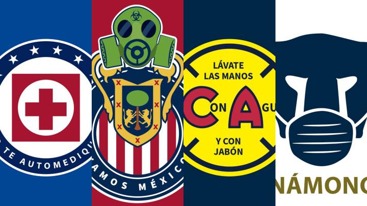 Contra el coronavirus jugamos todos al estilo de logos de Liga MX