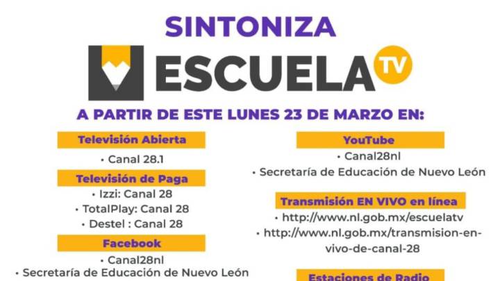 Inician clases por Televisión en Nuevo León