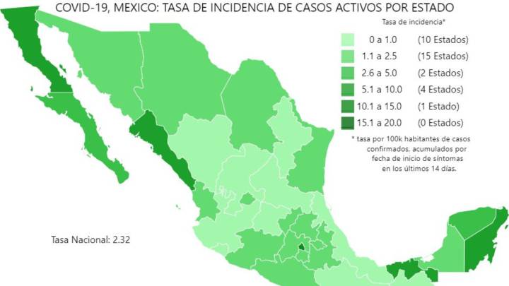 Mapa y casos de coronavirus en México por estados hoy 21 de abril