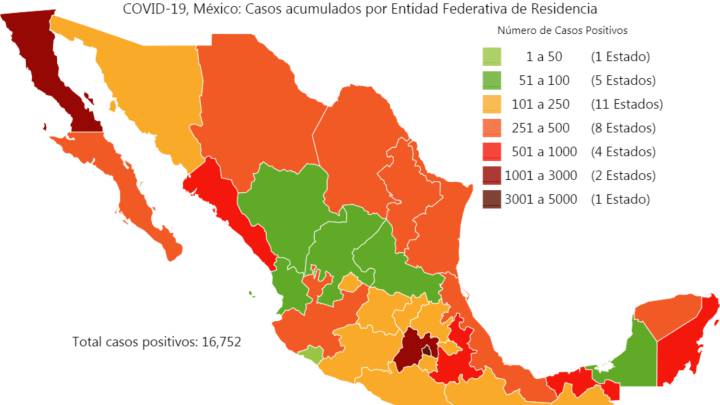 Mapa Y Casos De Coronavirus En Mexico Por Estados Hoy 28 De Abril As Mexico