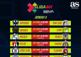 Fechas y horarios de la jornada 9 de la eLiga MX