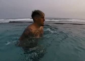 Nico Castillo comparte su rehabilitación física en playa