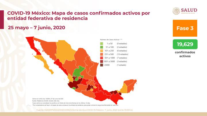 Mapa y casos de coronavirus en México por estados hoy 8 de junio