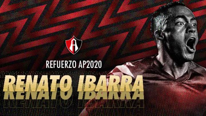 Renato Ibarra oficialmente se va del América y es prestado a Atlas