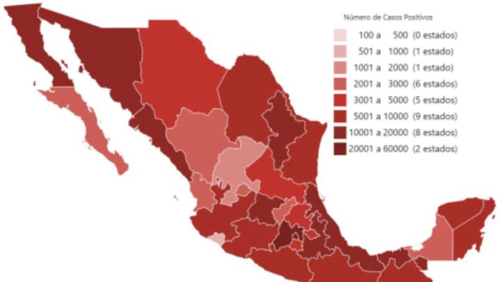 Mapa y casos de coronavirus en México por estado hoy 14 de julio