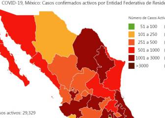 Mapa y casos de coronavirus en México por estados hoy 15 de julio