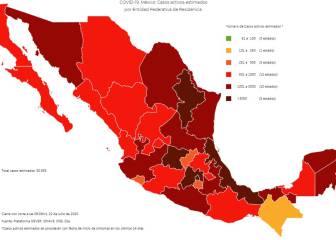 Mapa y casos de coronavirus en México por estados hoy 24 de julio