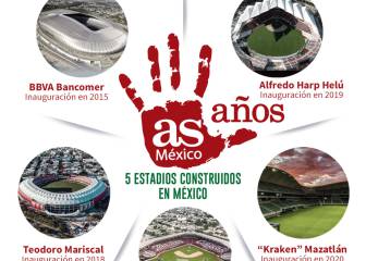5 estadios construidos en México en los últimos 5 años